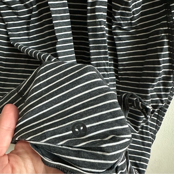 Lululemon All Tied Up Tank Modern Stripe Heathered Black White - Picture 11 of 11